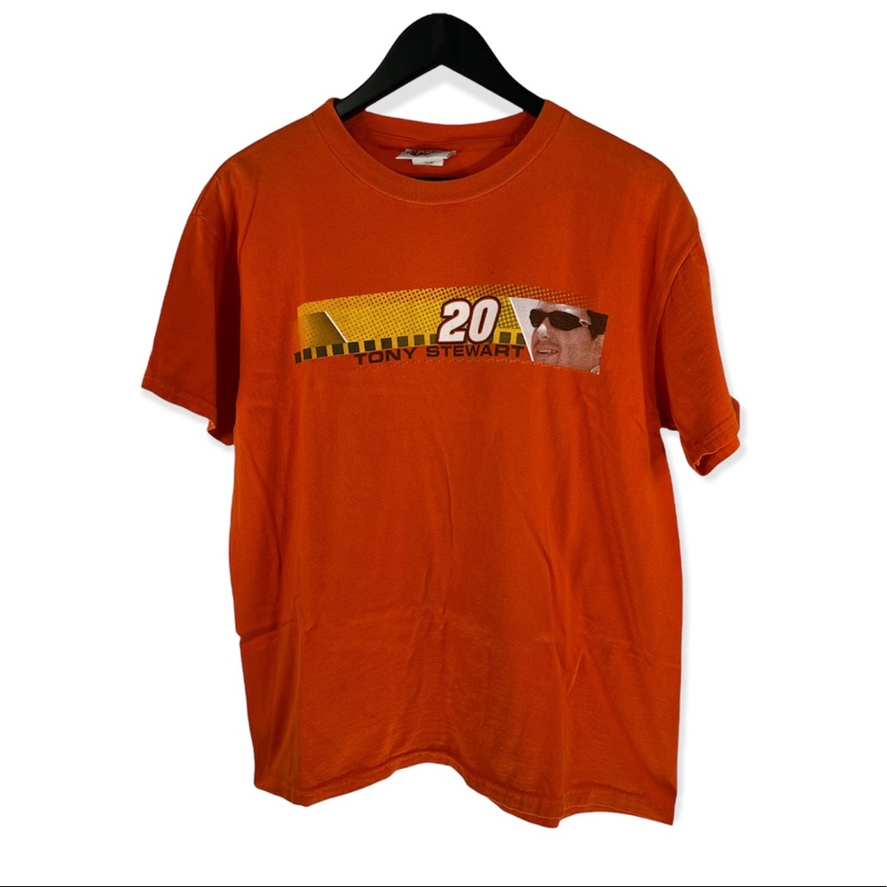 Tony Stewart #20 Nascar Home Depot Racing T Shirt Mens Size M Orange Tee Shirt
